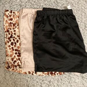 Stars Above Satin PJ Trio - Black, Blush, Leopard